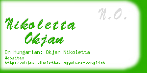 nikoletta okjan business card